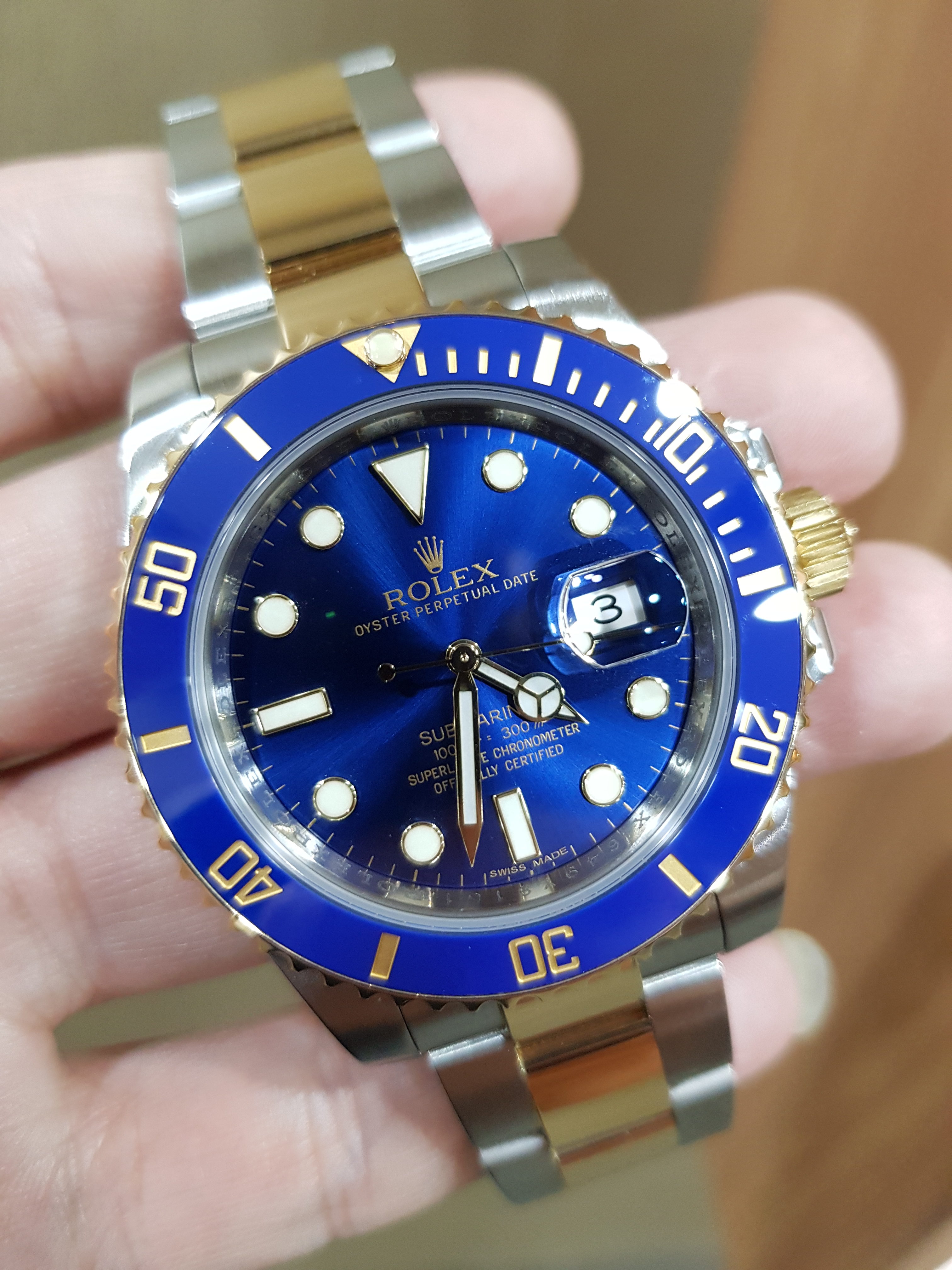 rolex submariner two tone ceramic