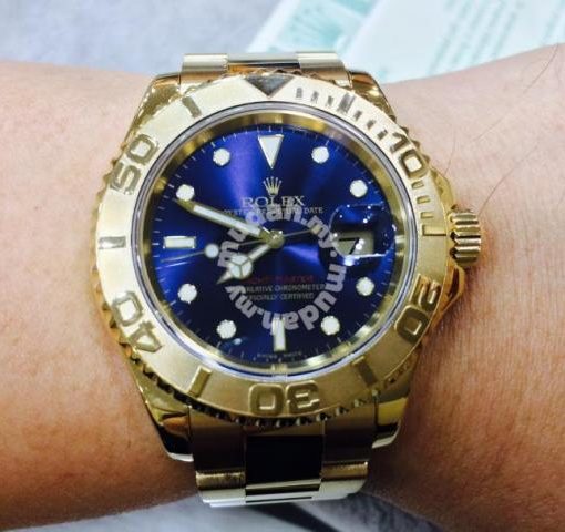 blue and gold yacht master