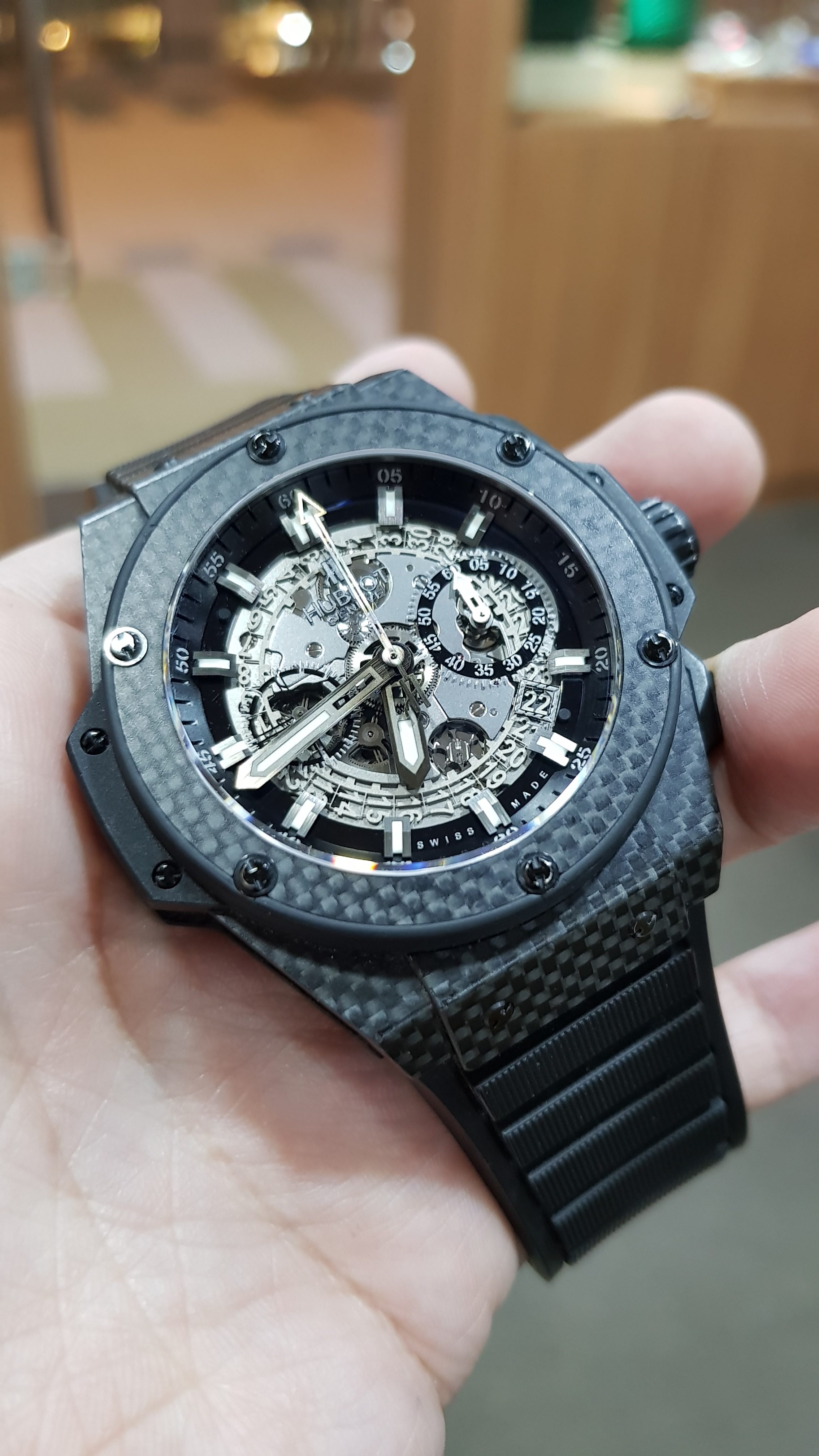 Hublot Big Bang Unico Chrono Black Carbon Fiber 45mm | SWISS HOUR