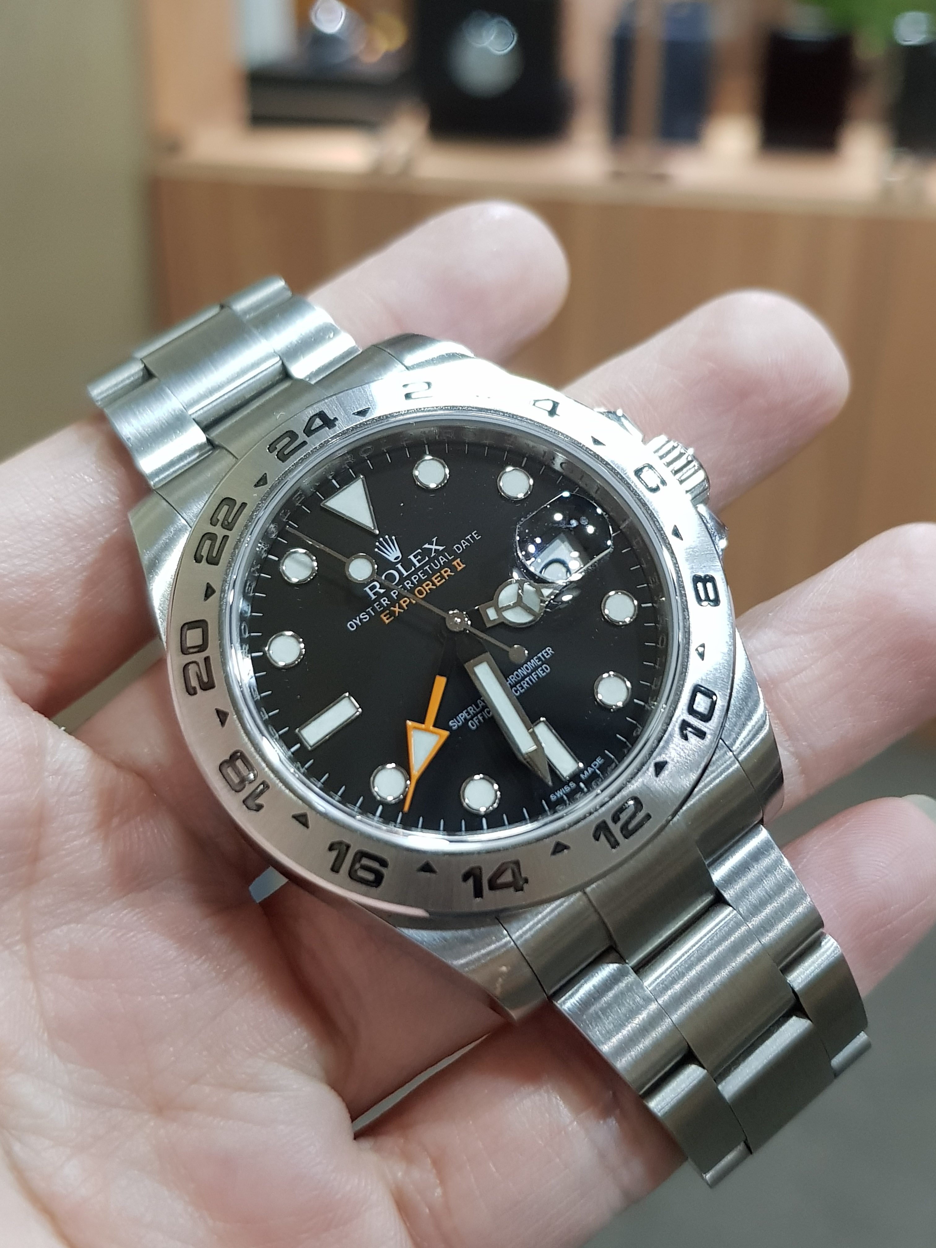 Rolex Explorer II Stainless Steel Black Dial - SWISS HOUR