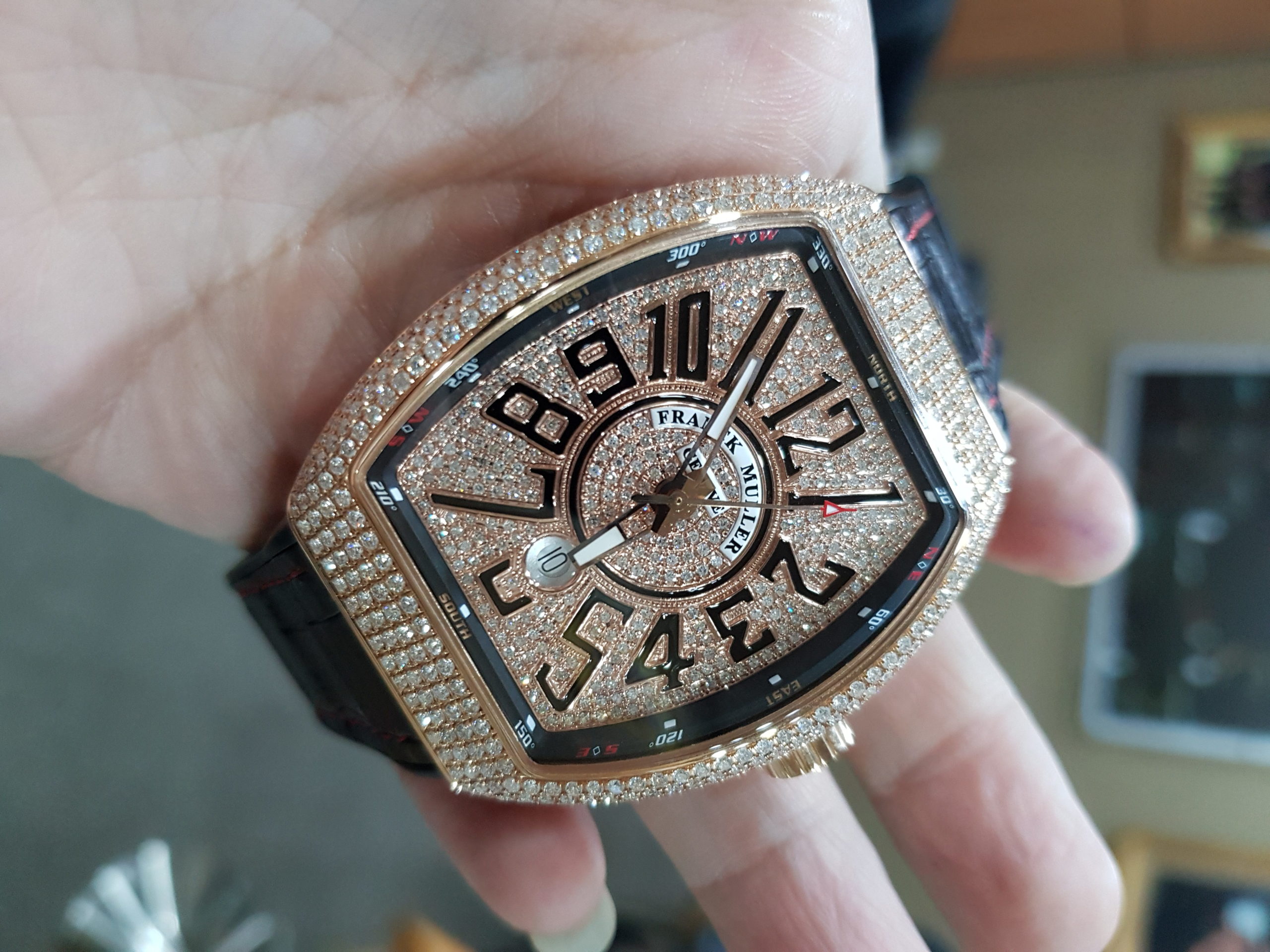 Franck muller watch 2025 with diamonds price