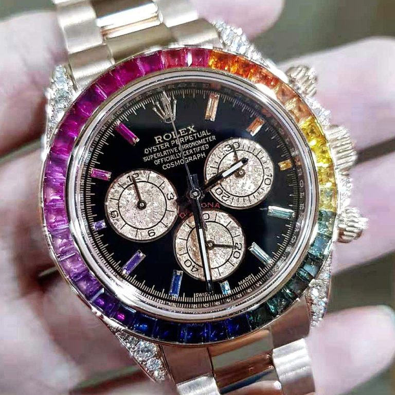 Rolex Daytona 116505 Rose Gold CUSTOM RAINBOW - SWISS HOUR